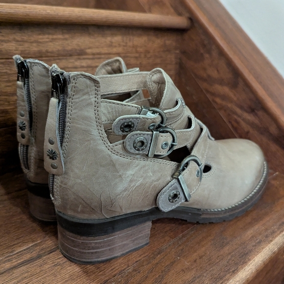 Dromedaris Women's Kelsy Taupe Brown Leather Ankle Boots Size 40 EU Sz 9/9.5 - Picture 11 of 16